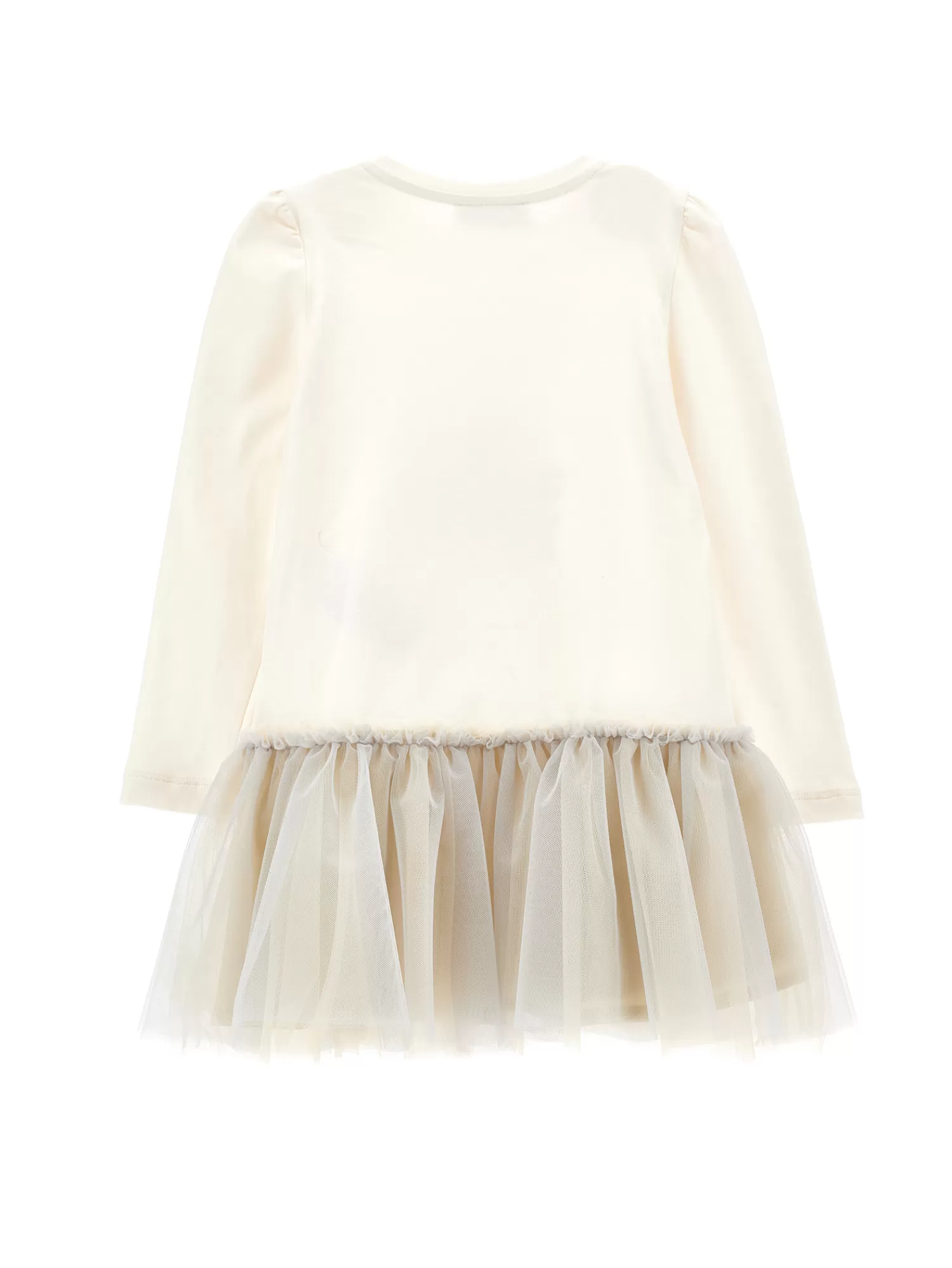 Monnalisa Abito cotone organico con tulle