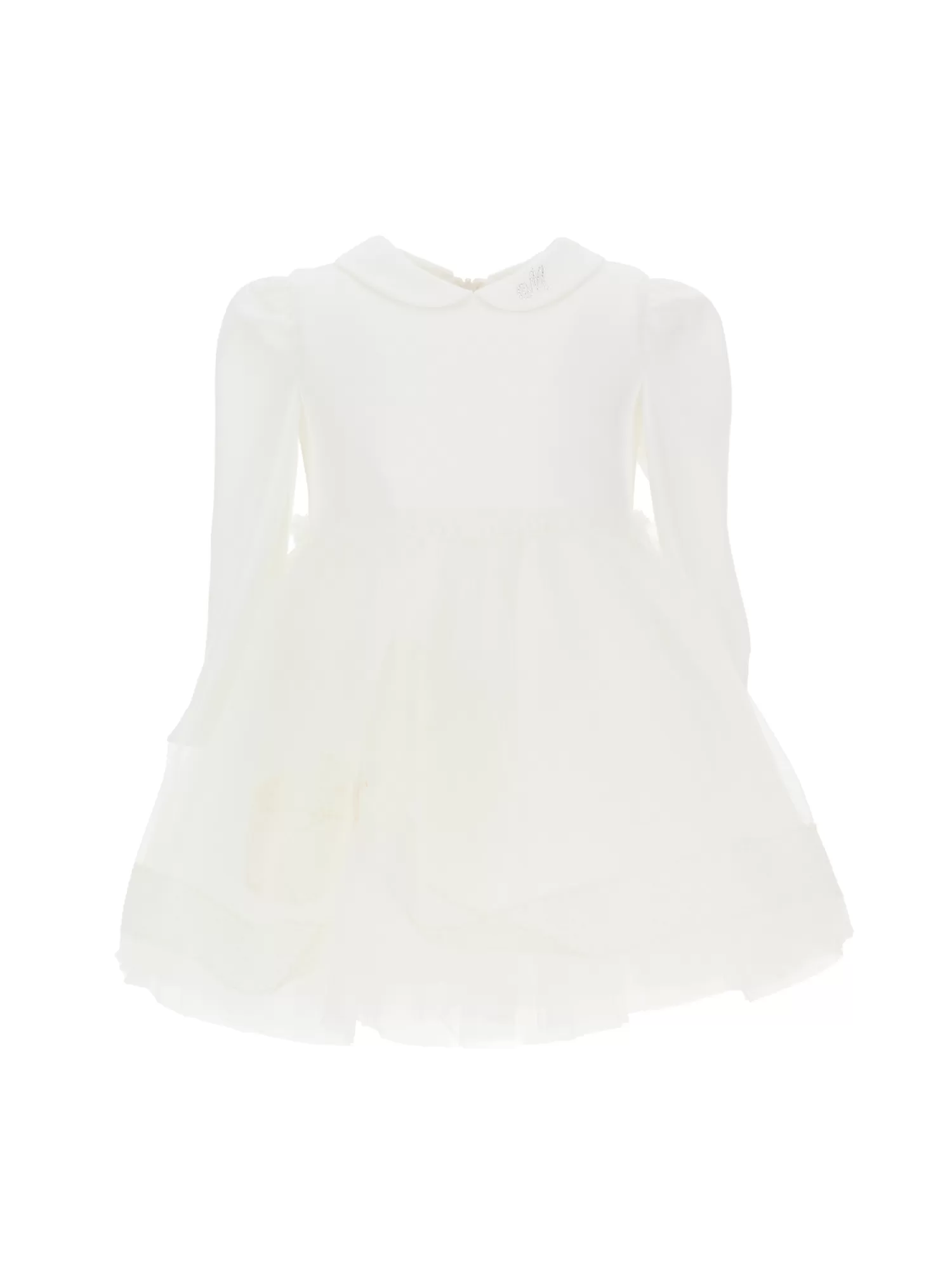 Monnalisa Abito jersey con maxiricamo tulle