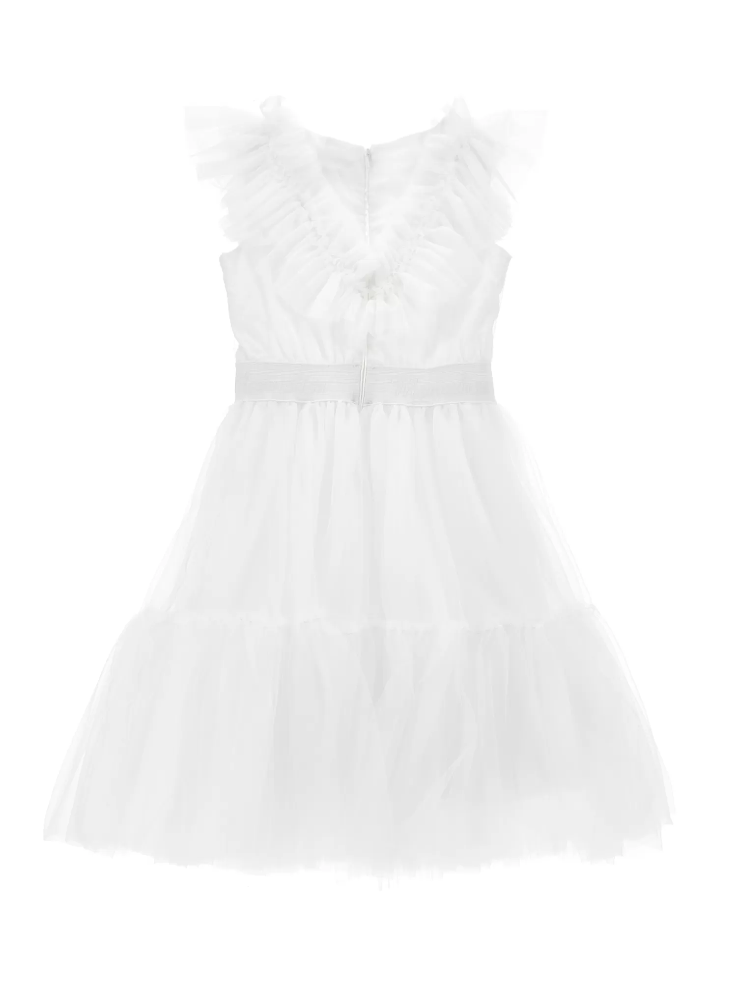 Monnalisa Abito tulle mano seta con strass