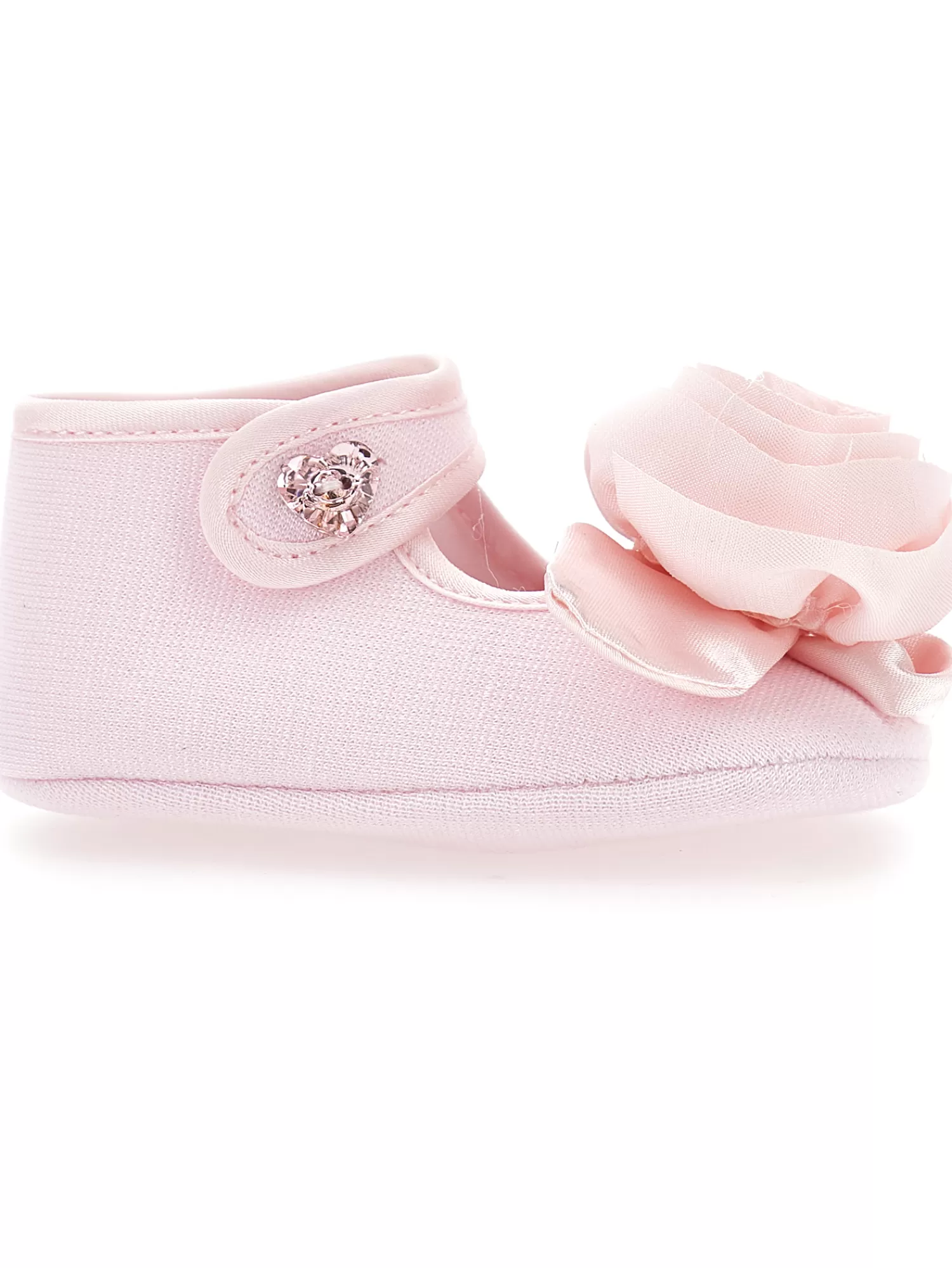 Monnalisa Ballerine jersey con rosa applicata