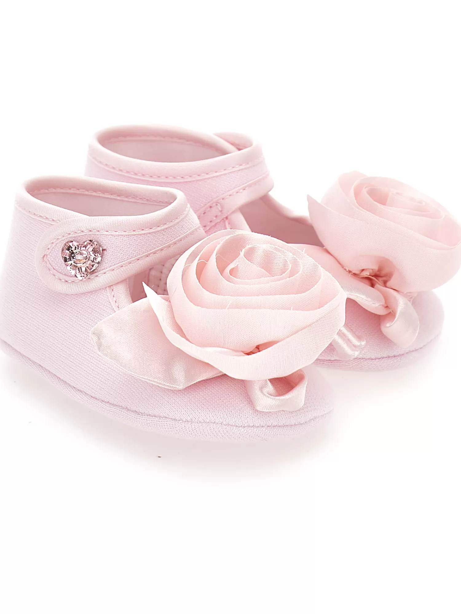 Monnalisa Ballerine jersey con rosa applicata