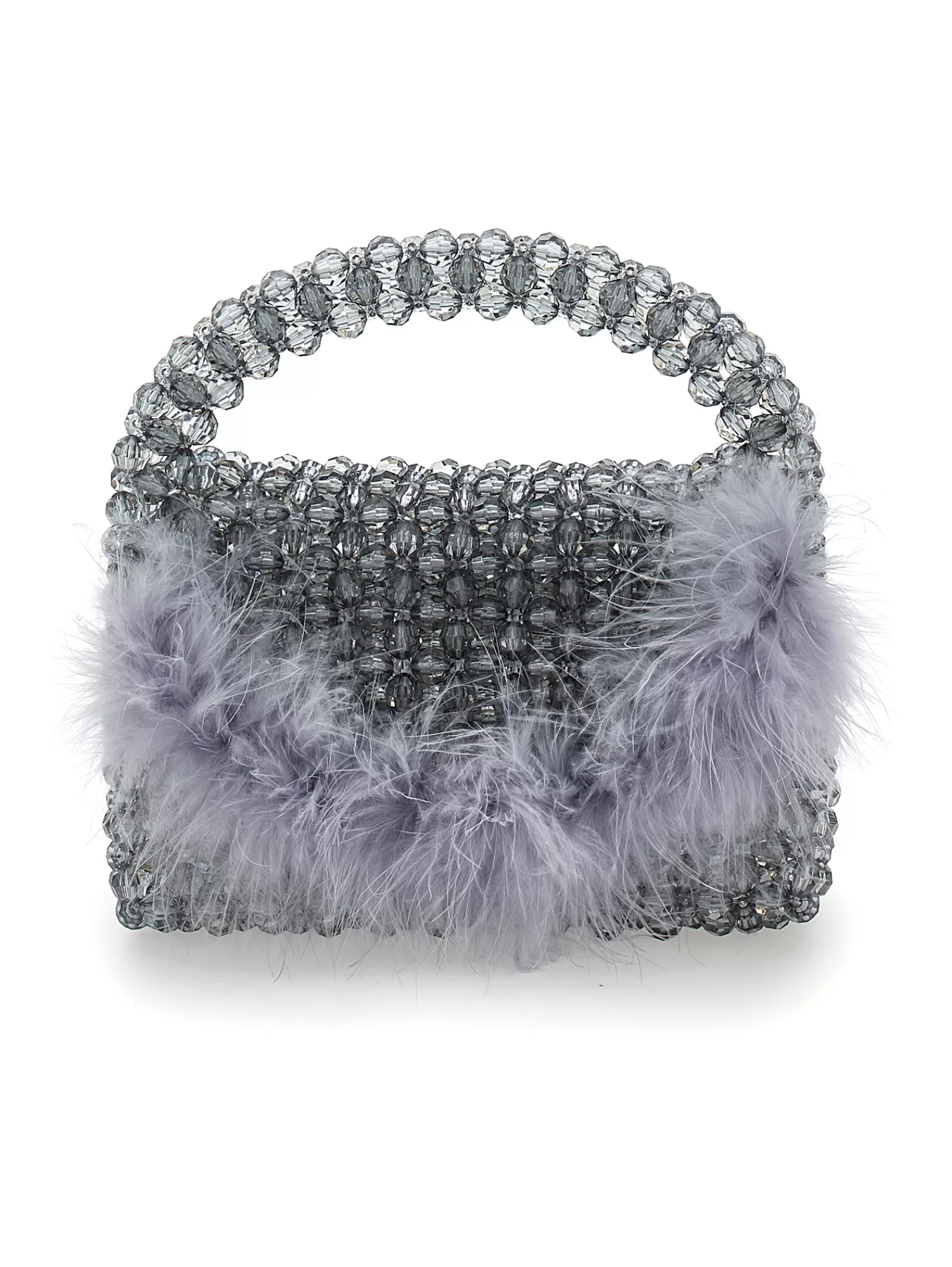 Monnalisa Borsa crystal con piume