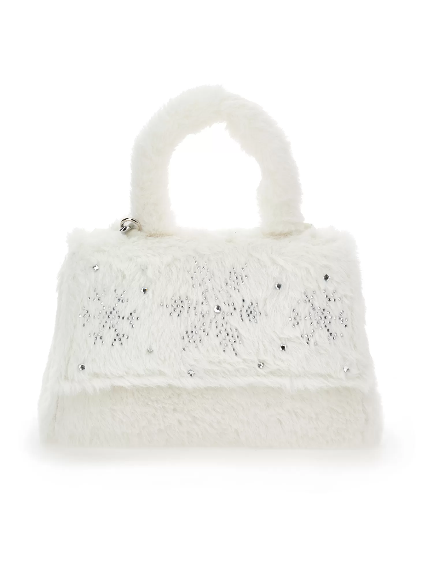 Monnalisa Borsa peluche con strass