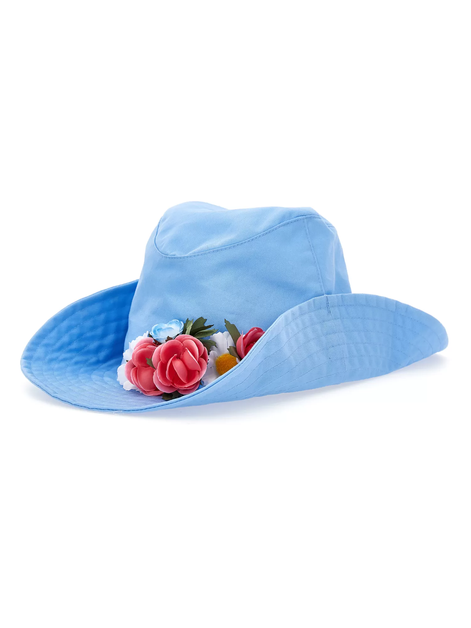 Monnalisa Cappello gabardina con fiori e borchiette