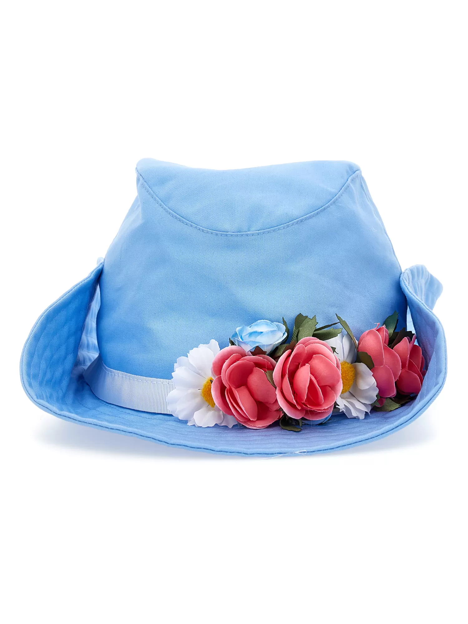 Monnalisa Cappello gabardina con fiori e borchiette