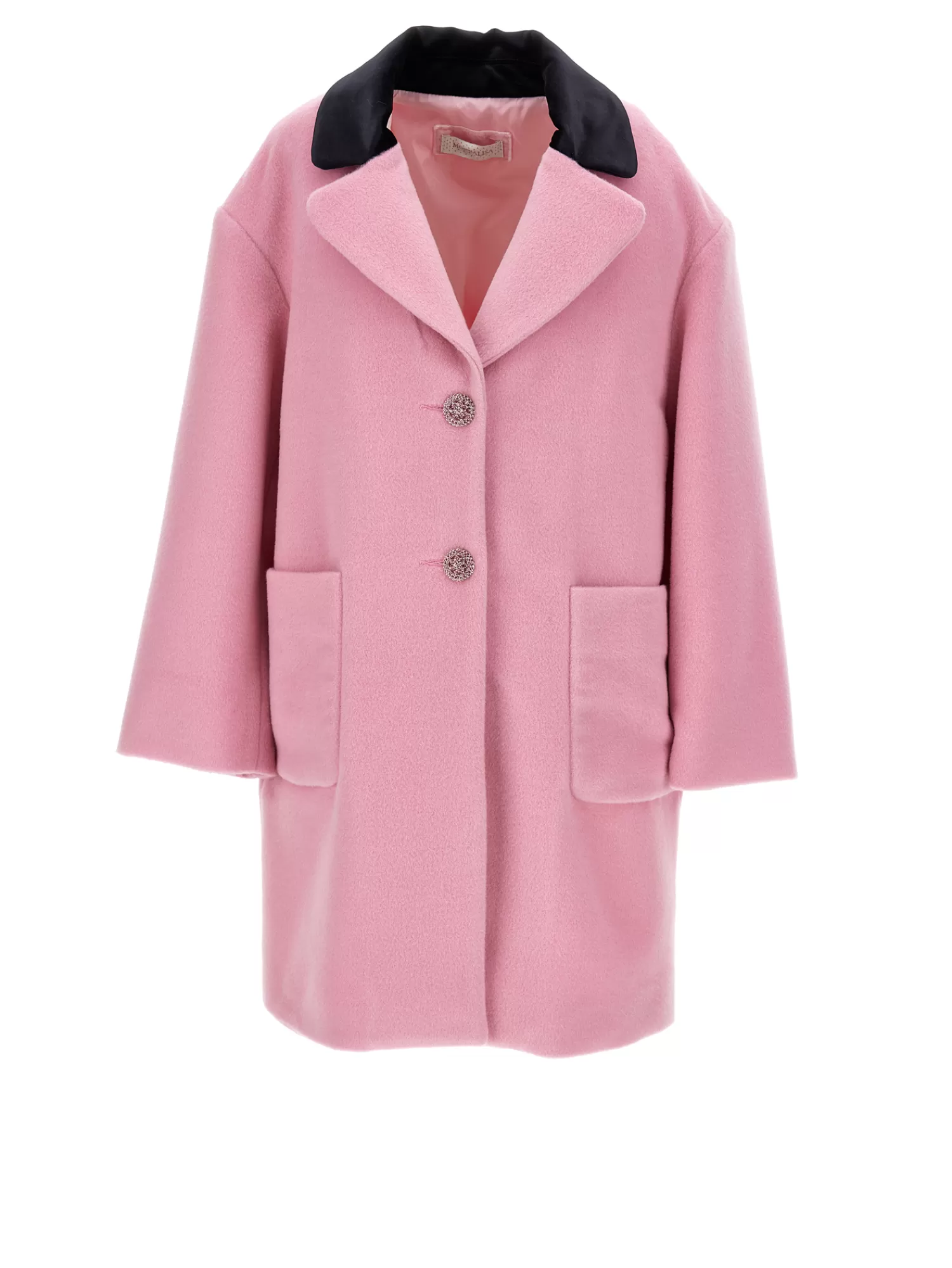 Monnalisa Cappotto con colletto velour