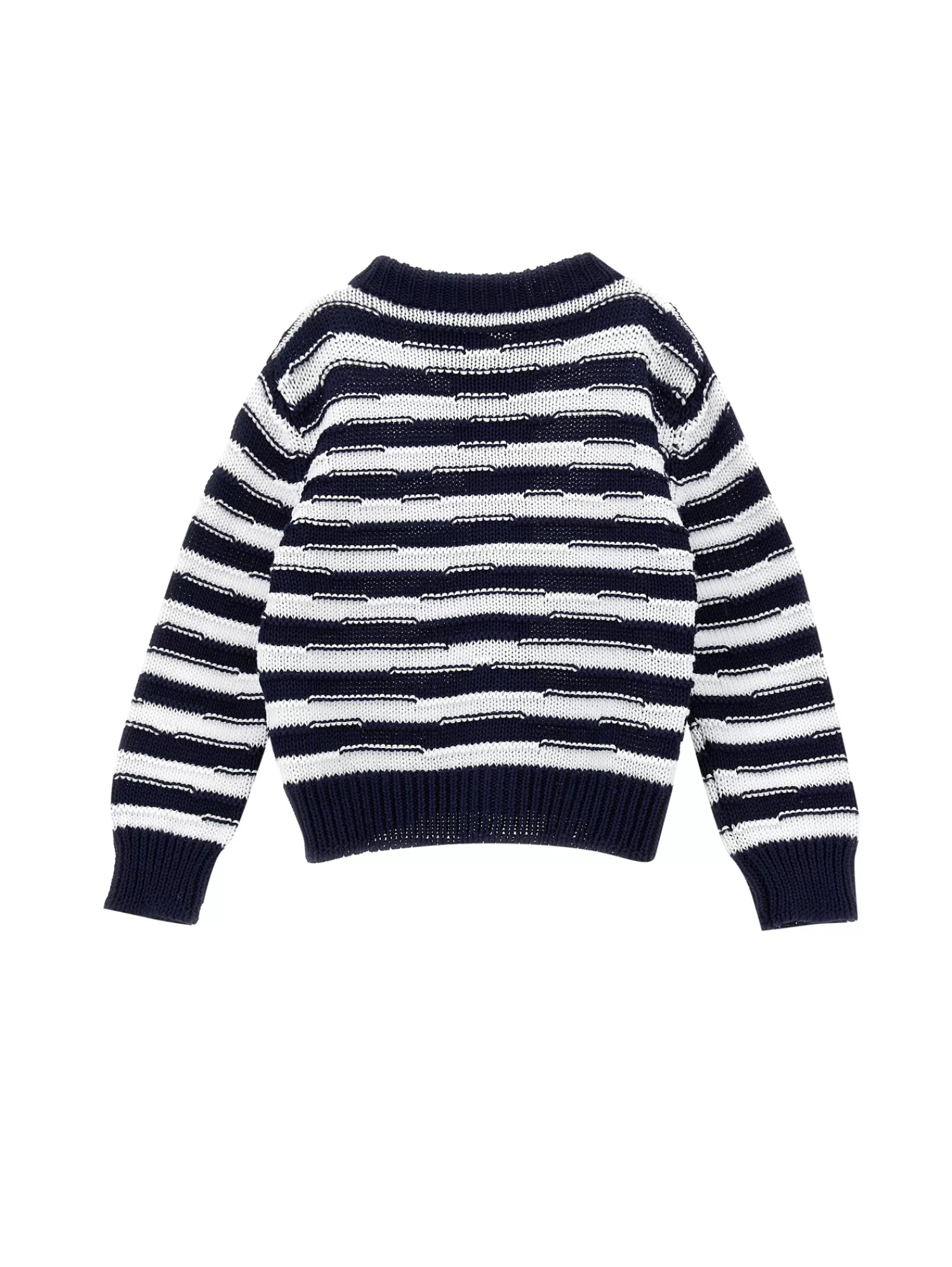 Bambino Monnalisa Cardigan a righe marina cotone