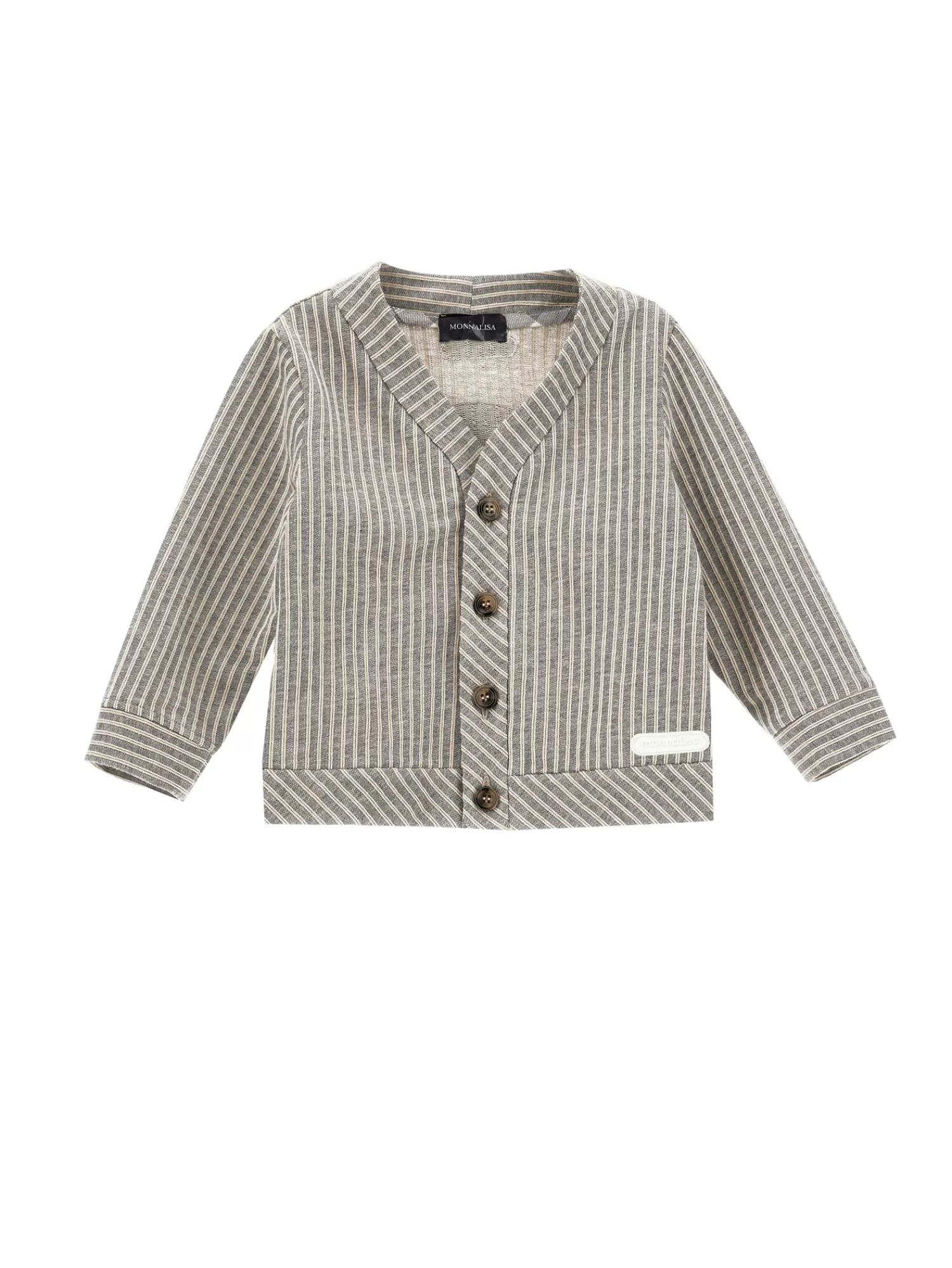 Monnalisa Cardigan felpa gessata