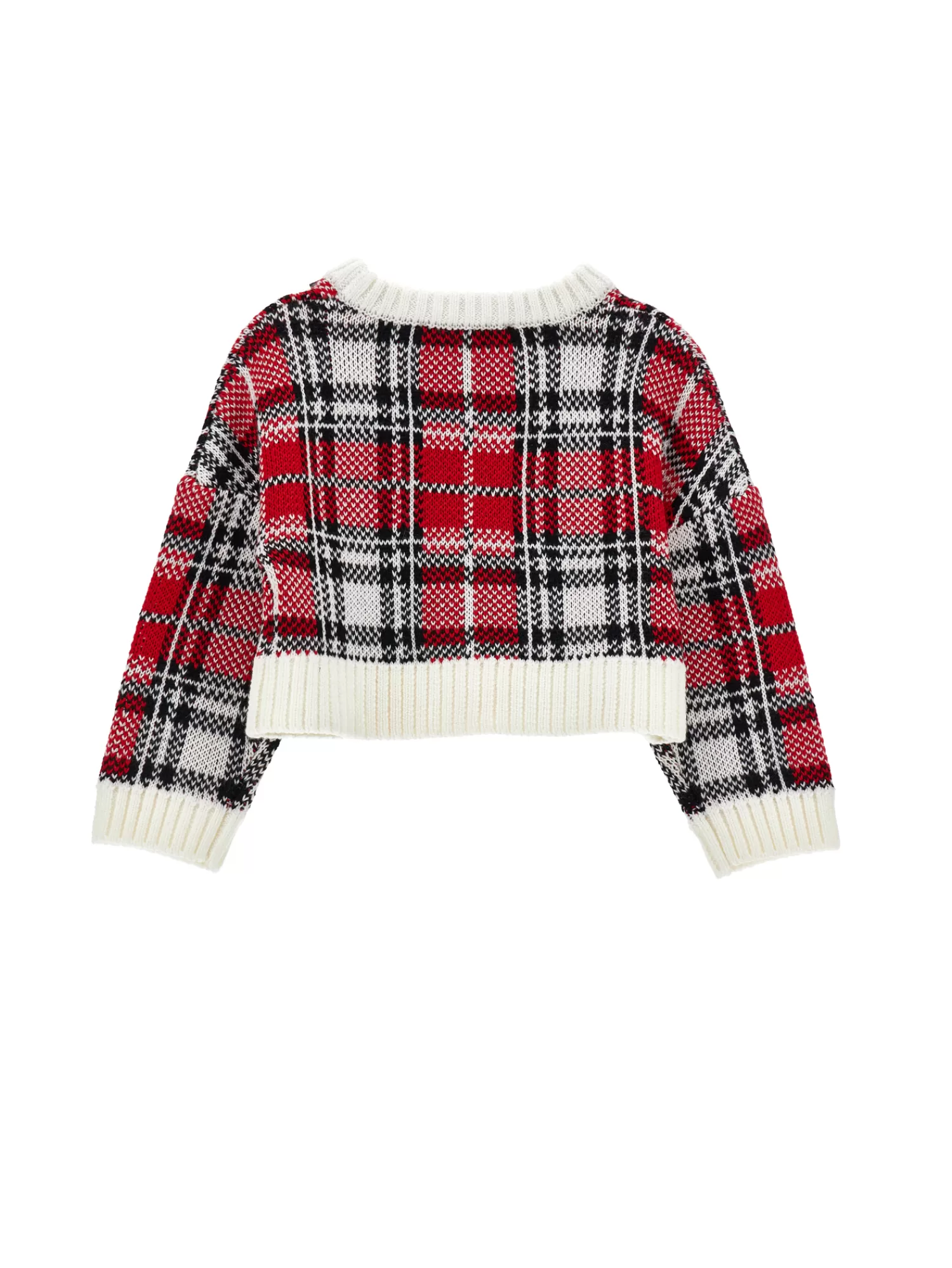 Monnalisa Cardigan misto lana tartan