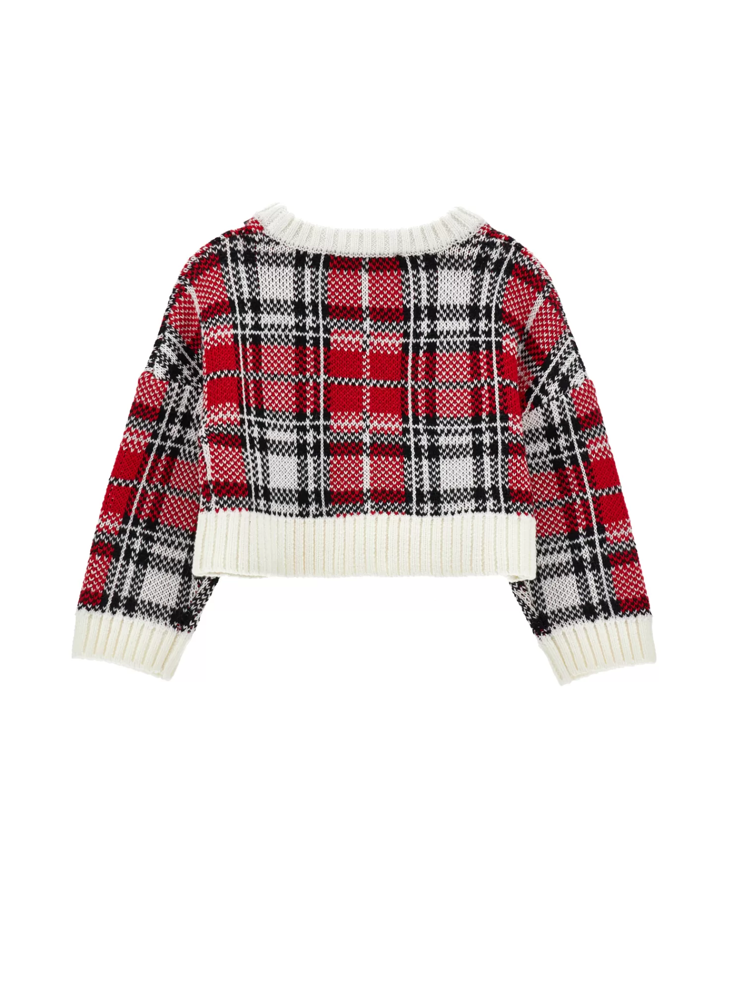 Monnalisa Cardigan misto lana tartan