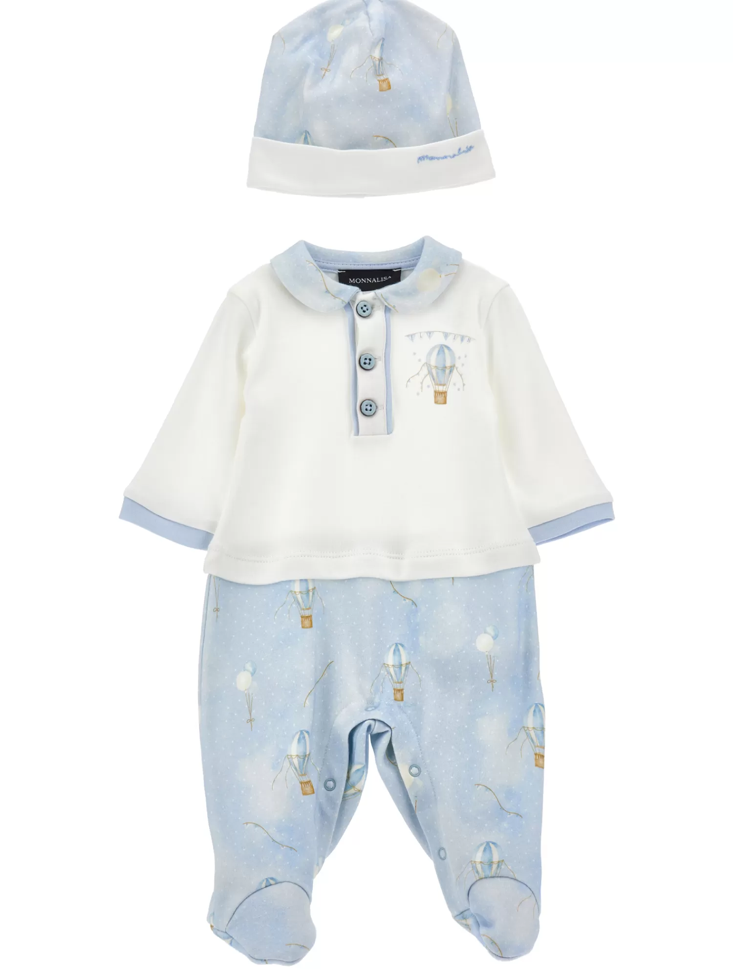 Bambino Monnalisa Completo due pezzi, tutina con cuffietta