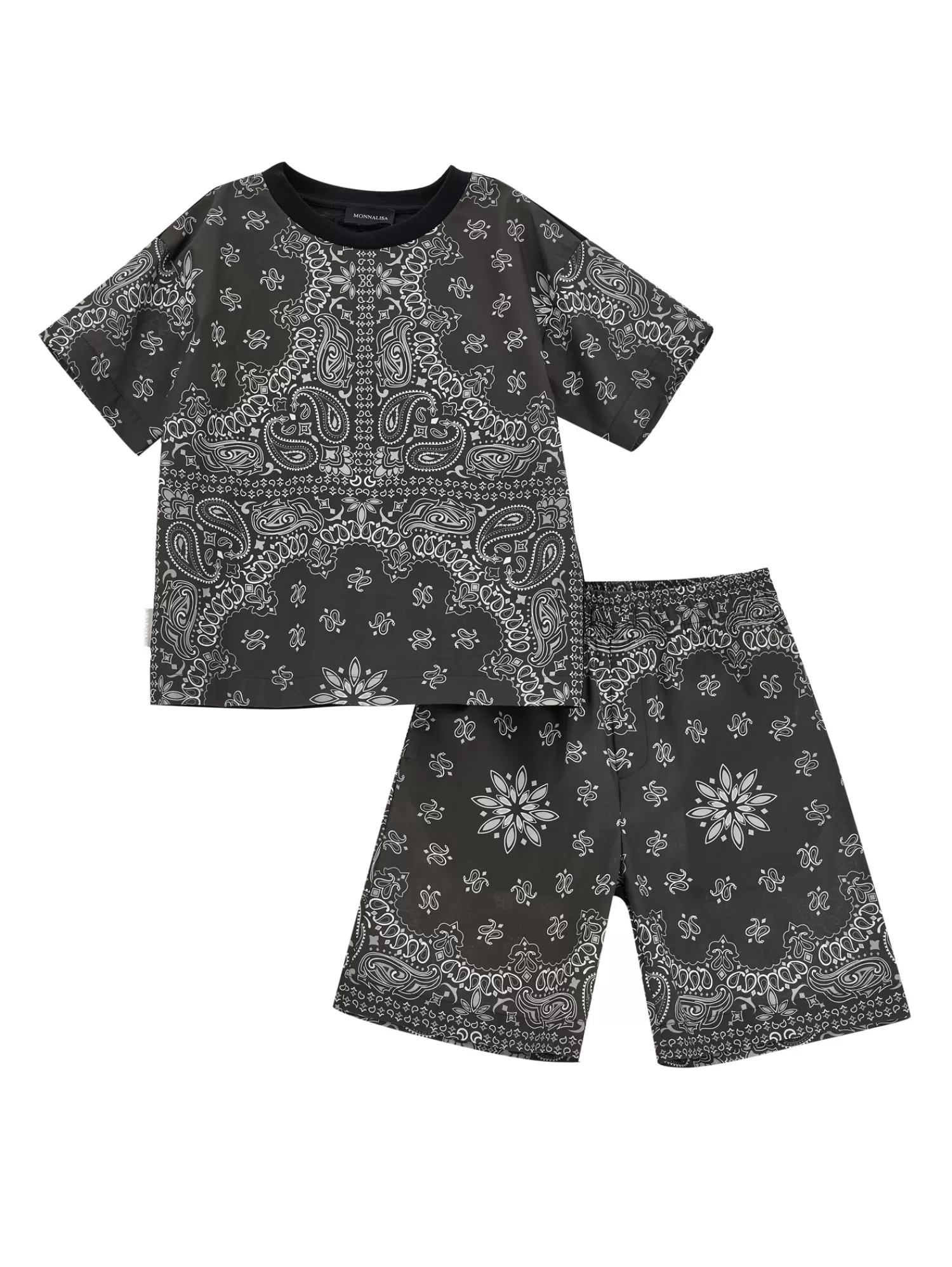 Bambino Monnalisa Completo popeline due pezzi paisley