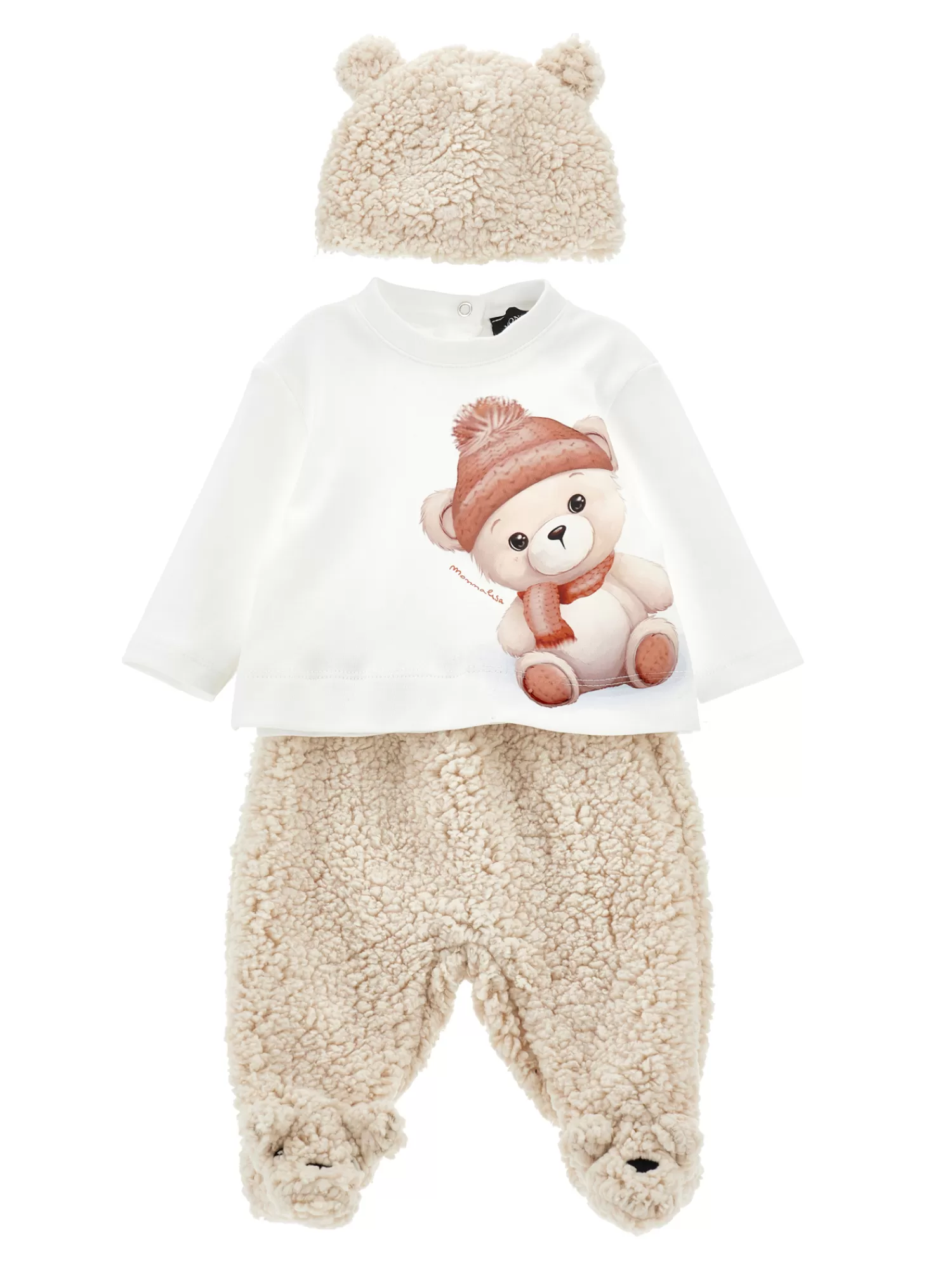 Bambino Monnalisa Completo tre pezzi peluche