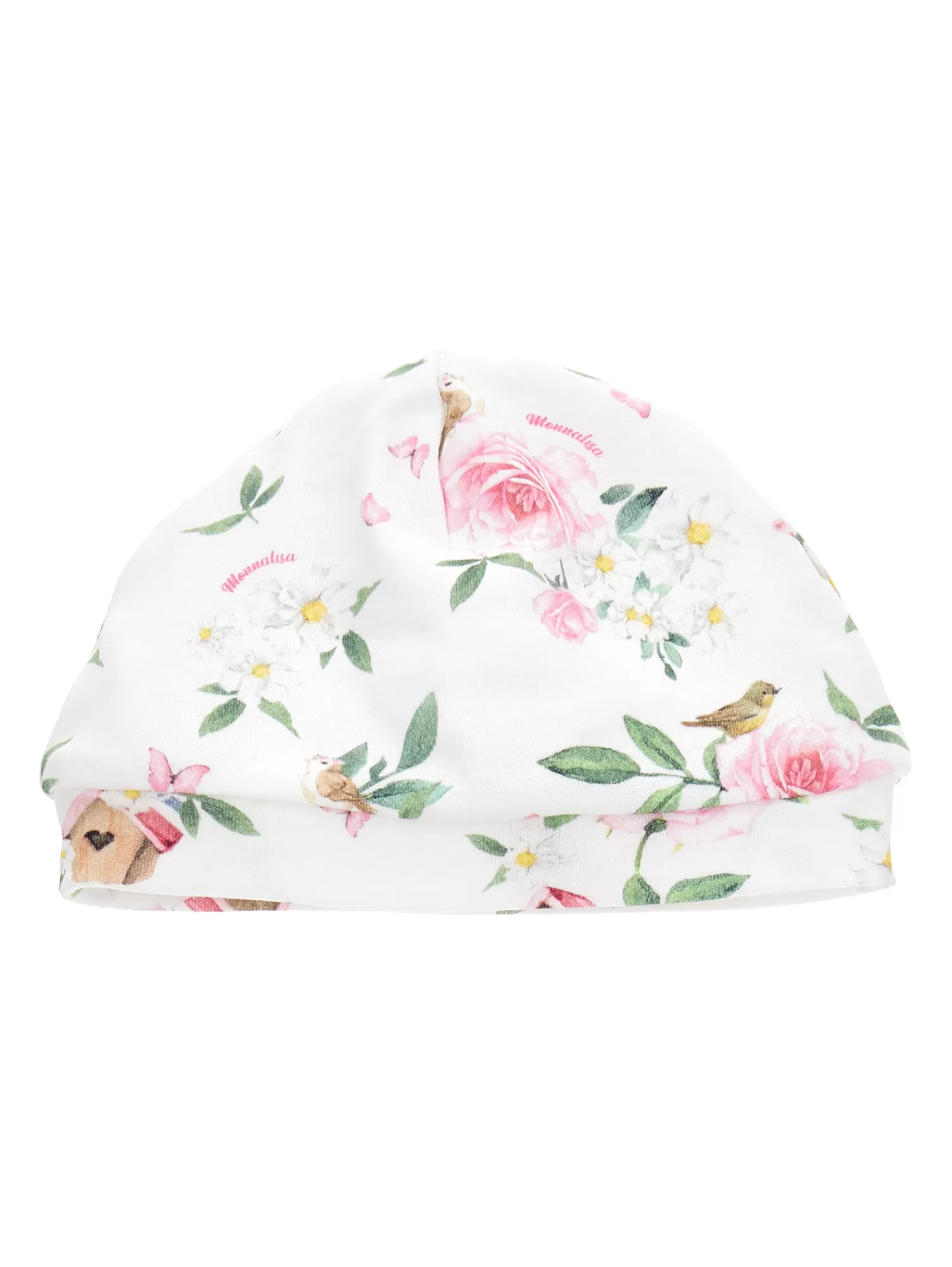 Monnalisa Cuffia cotone stampa rose