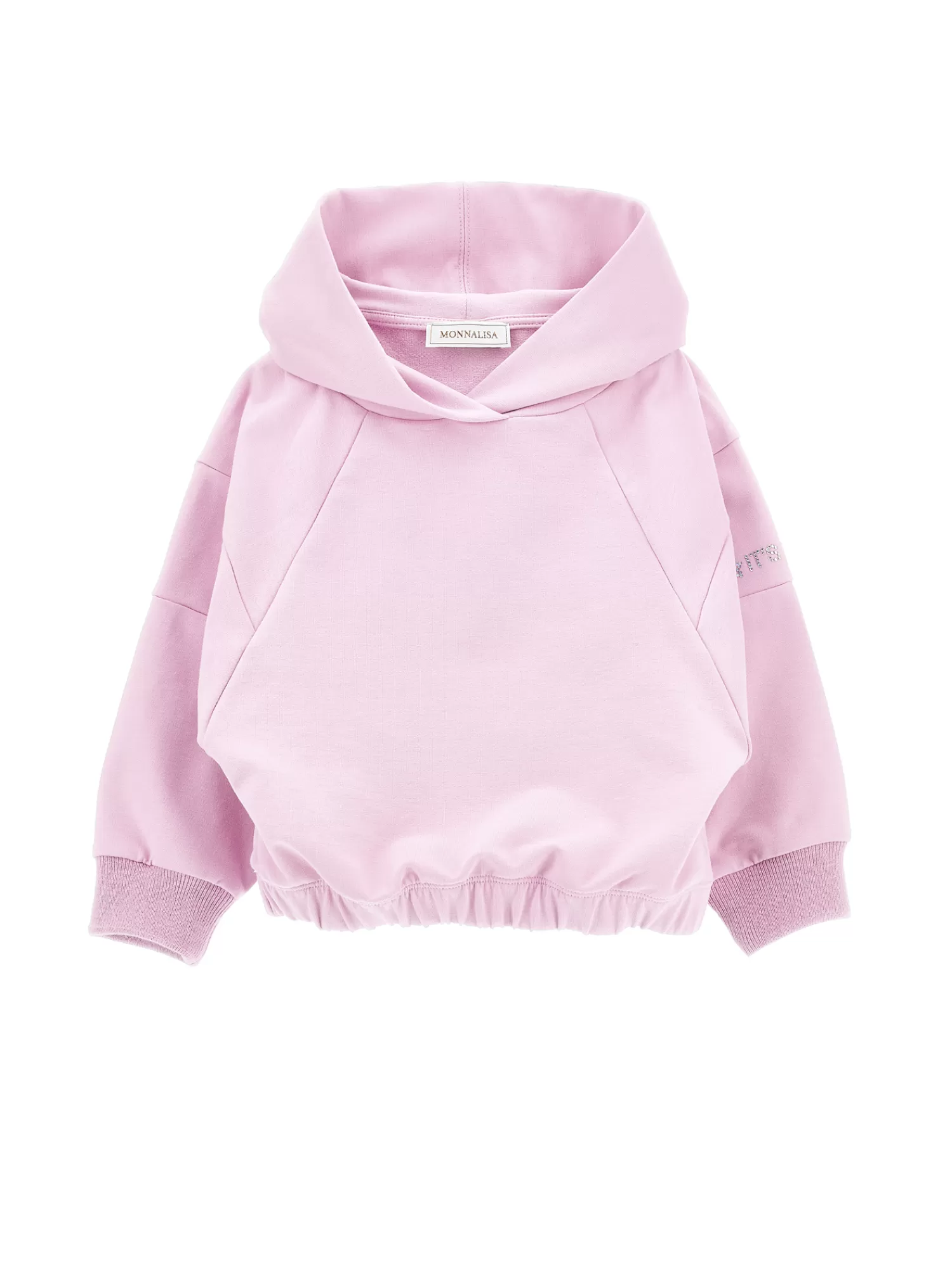 Monnalisa Felpa cotone hoodie con borchiette