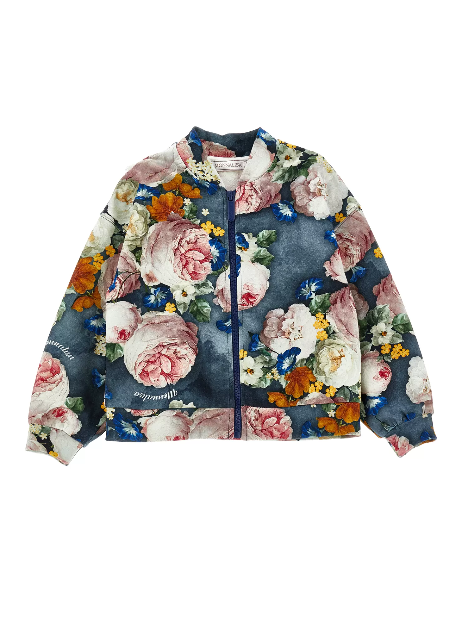 Monnalisa Felpa rose barocche modello bomber