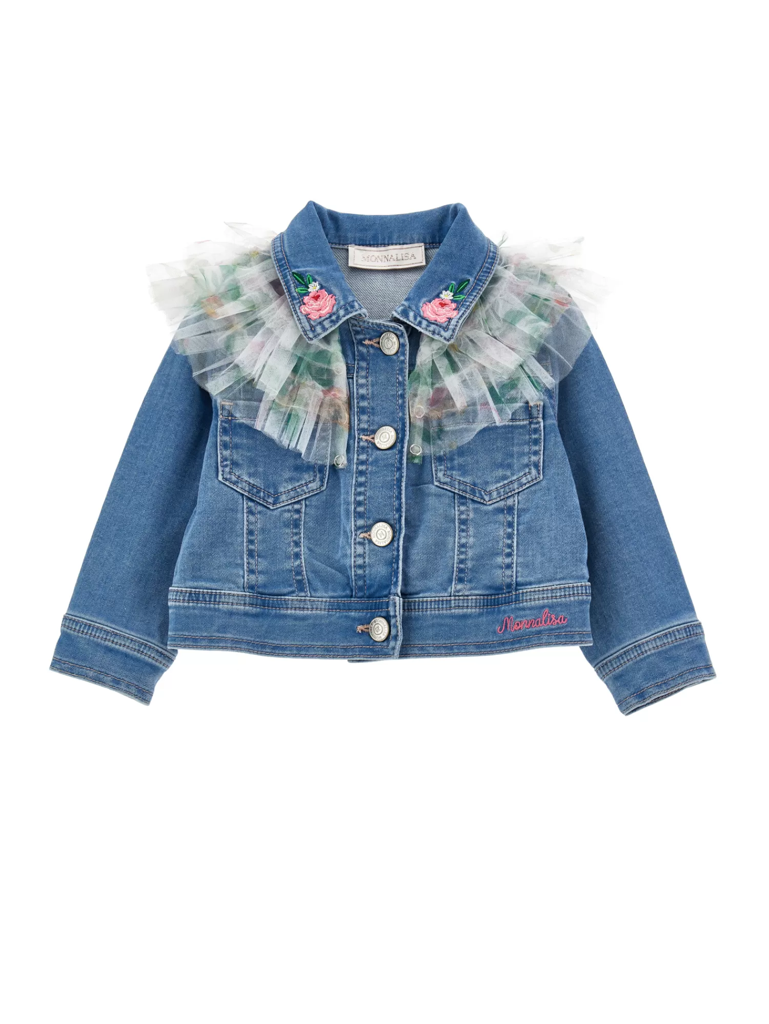 Monnalisa Giacchino denim con galette