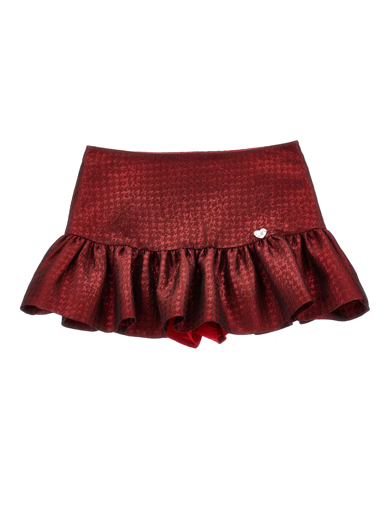 Monnalisa Gonna jacquard pied de poule con shorts