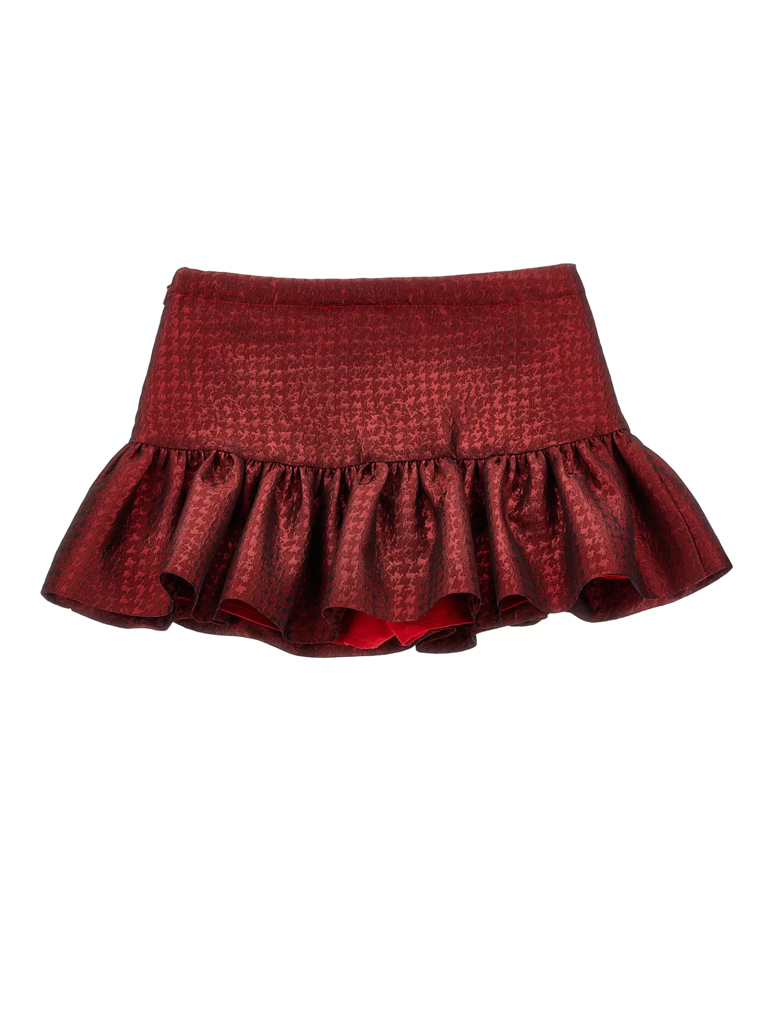 Monnalisa Gonna jacquard pied de poule con shorts