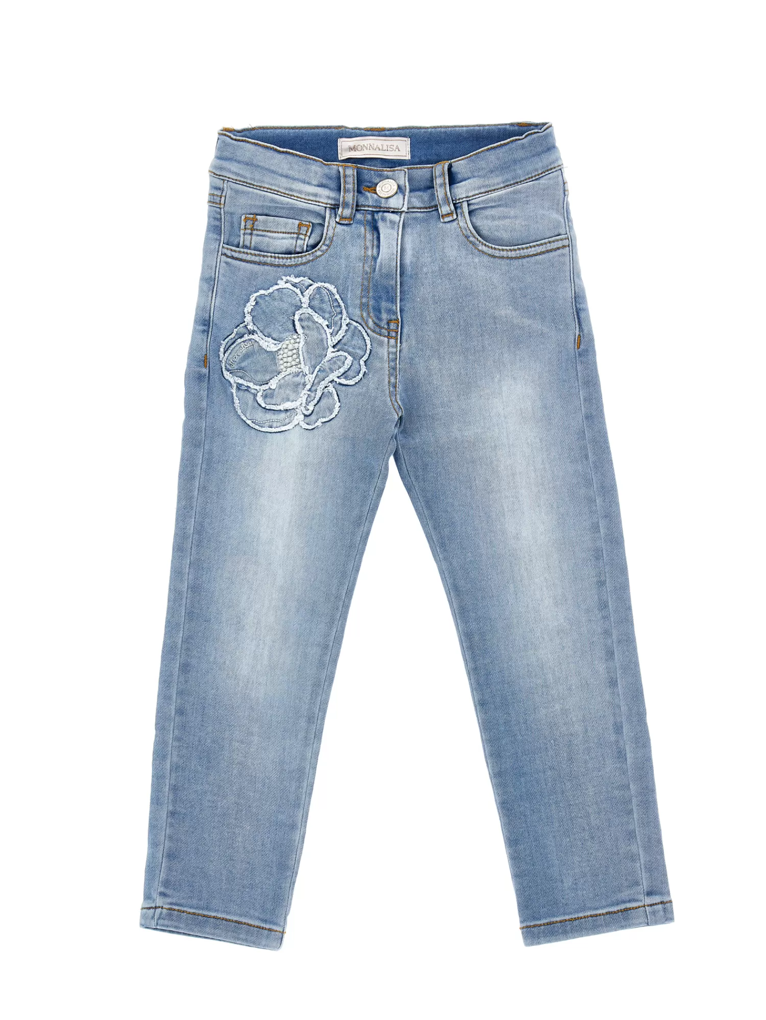 Monnalisa Jeans cinquetasche ricamato