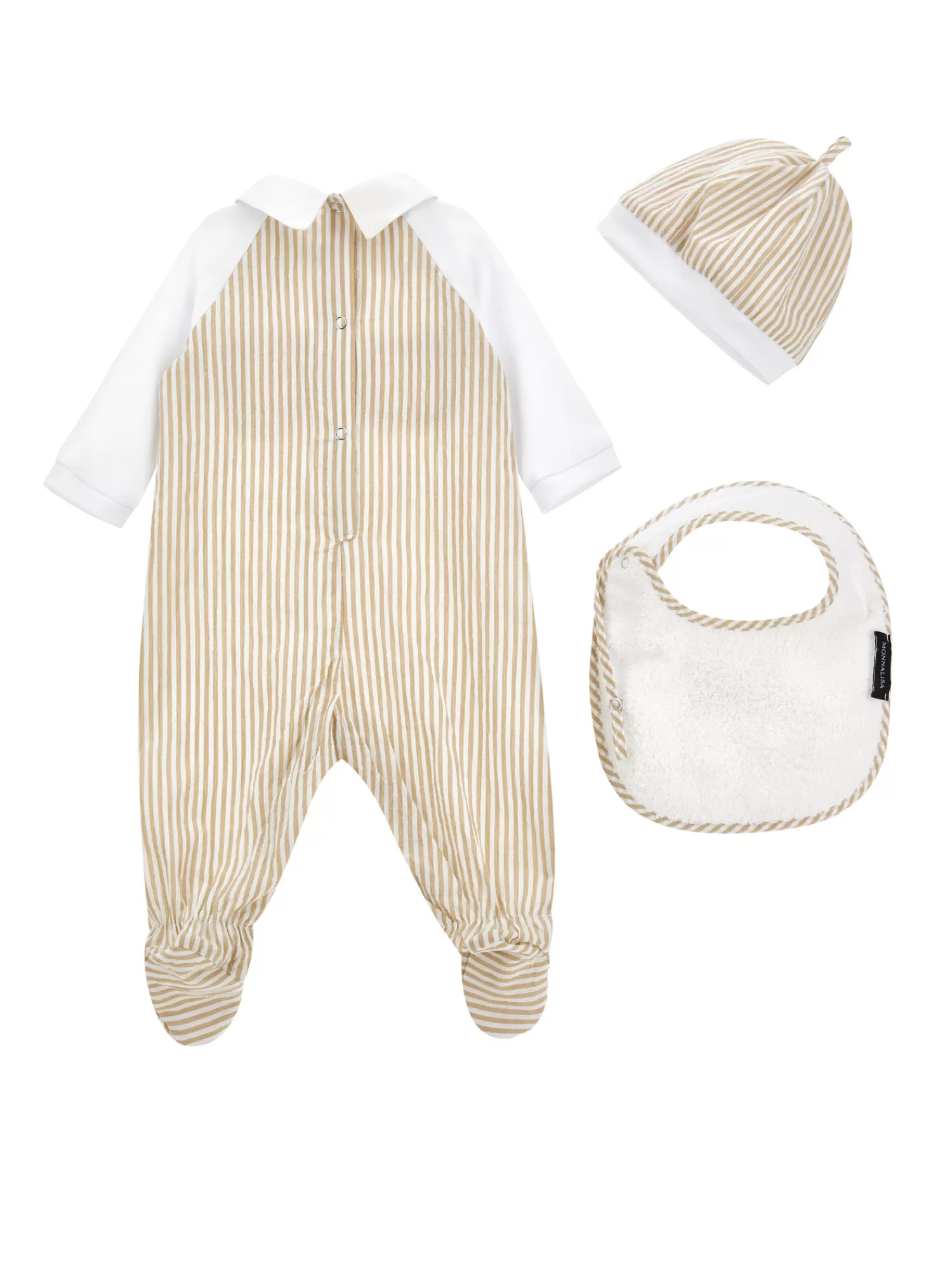 Bambino Monnalisa Set tre pezzi righe