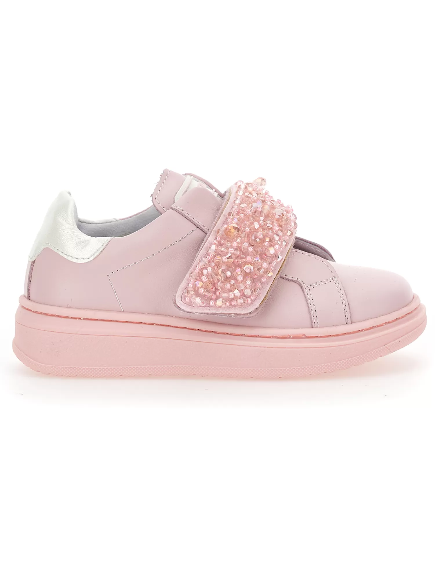 Monnalisa Sneakers pelle con strass degradé