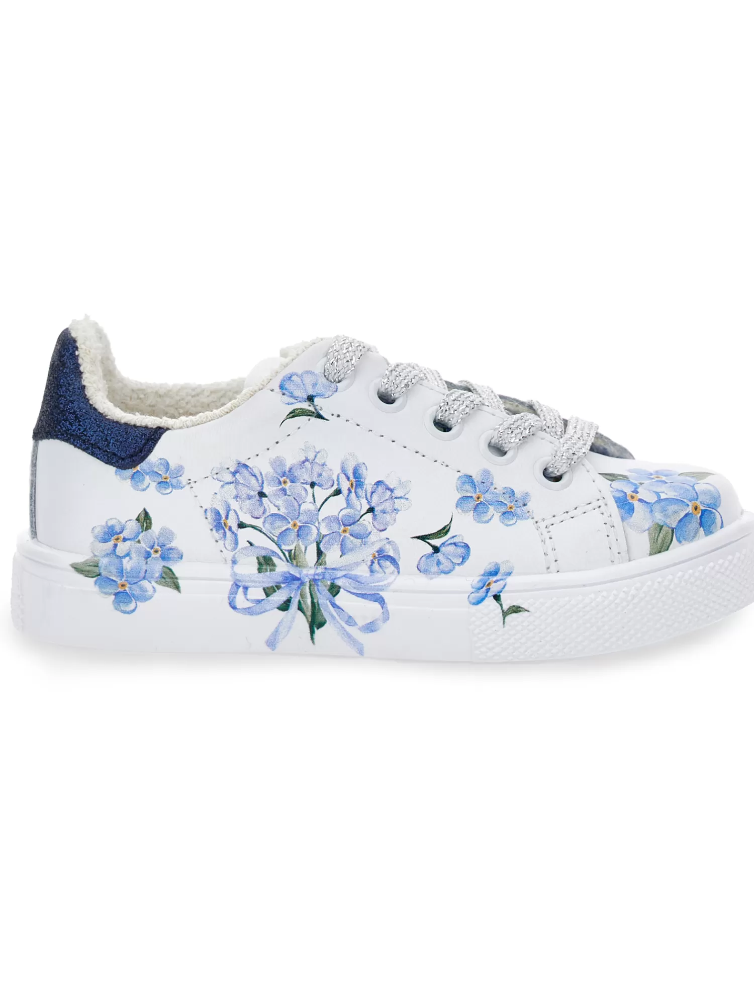 Monnalisa Tennis stampa fiori e glitter