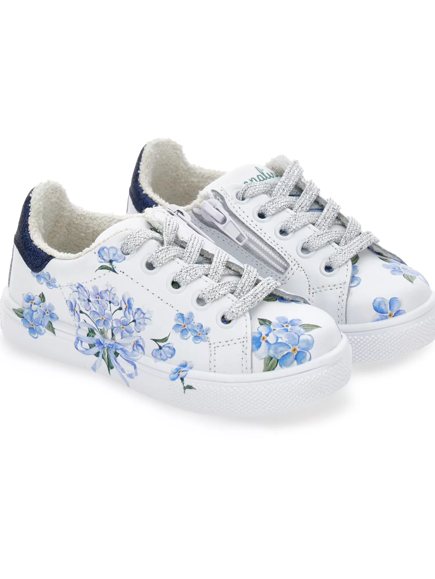 Monnalisa Tennis stampa fiori e glitter