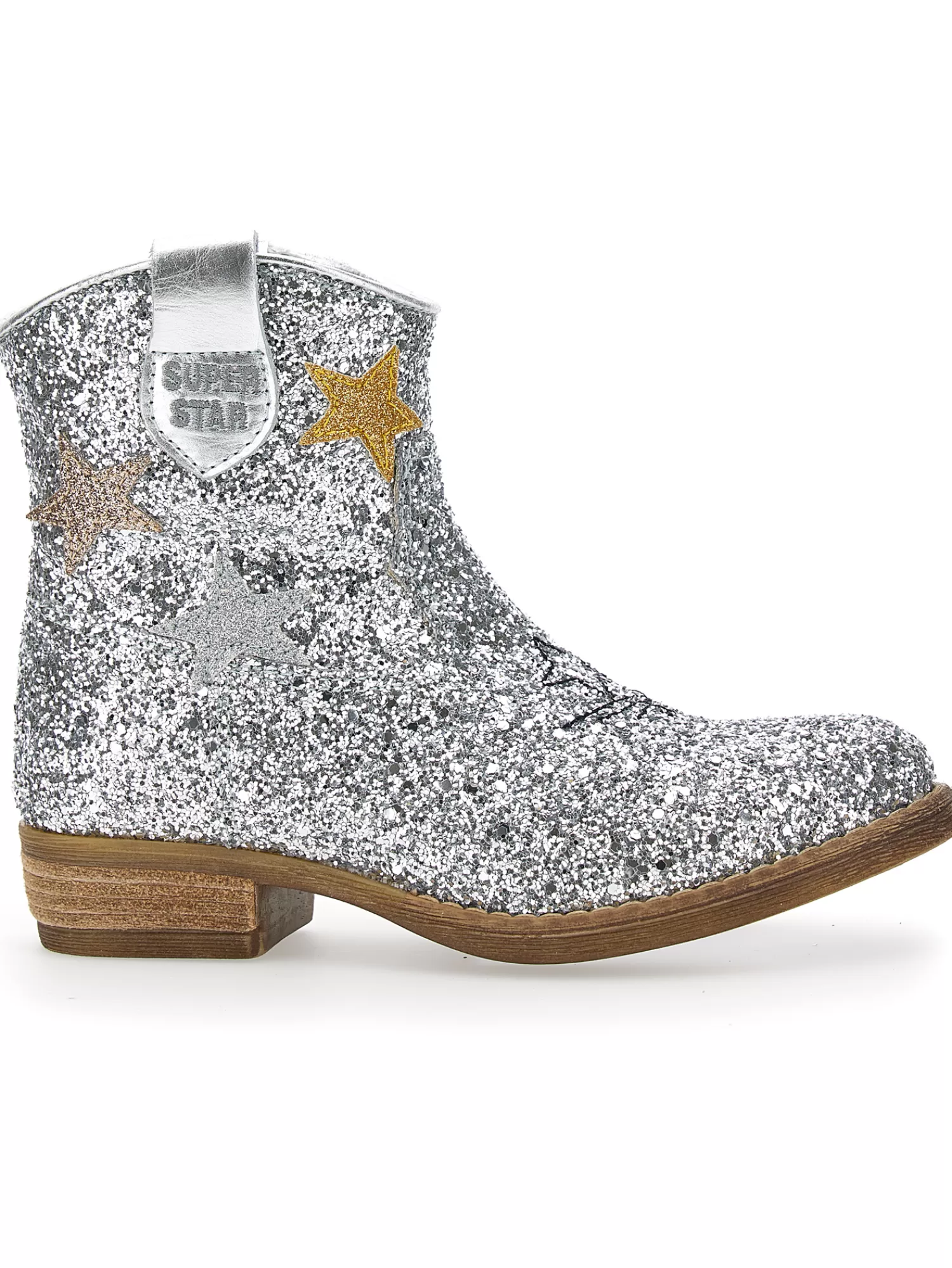 Monnalisa Texani glitter con stelle a contrasto