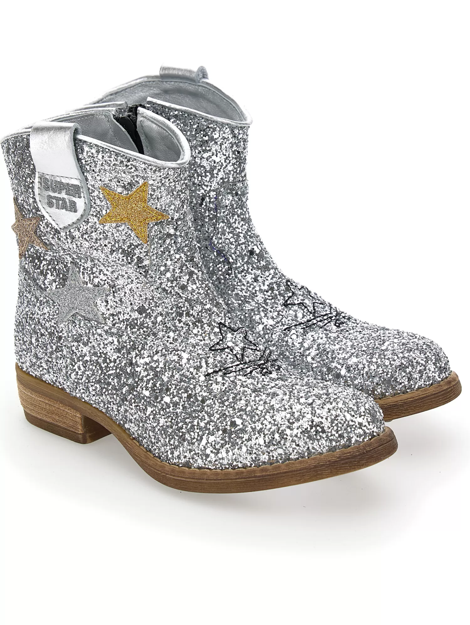 Monnalisa Texani glitter con stelle a contrasto