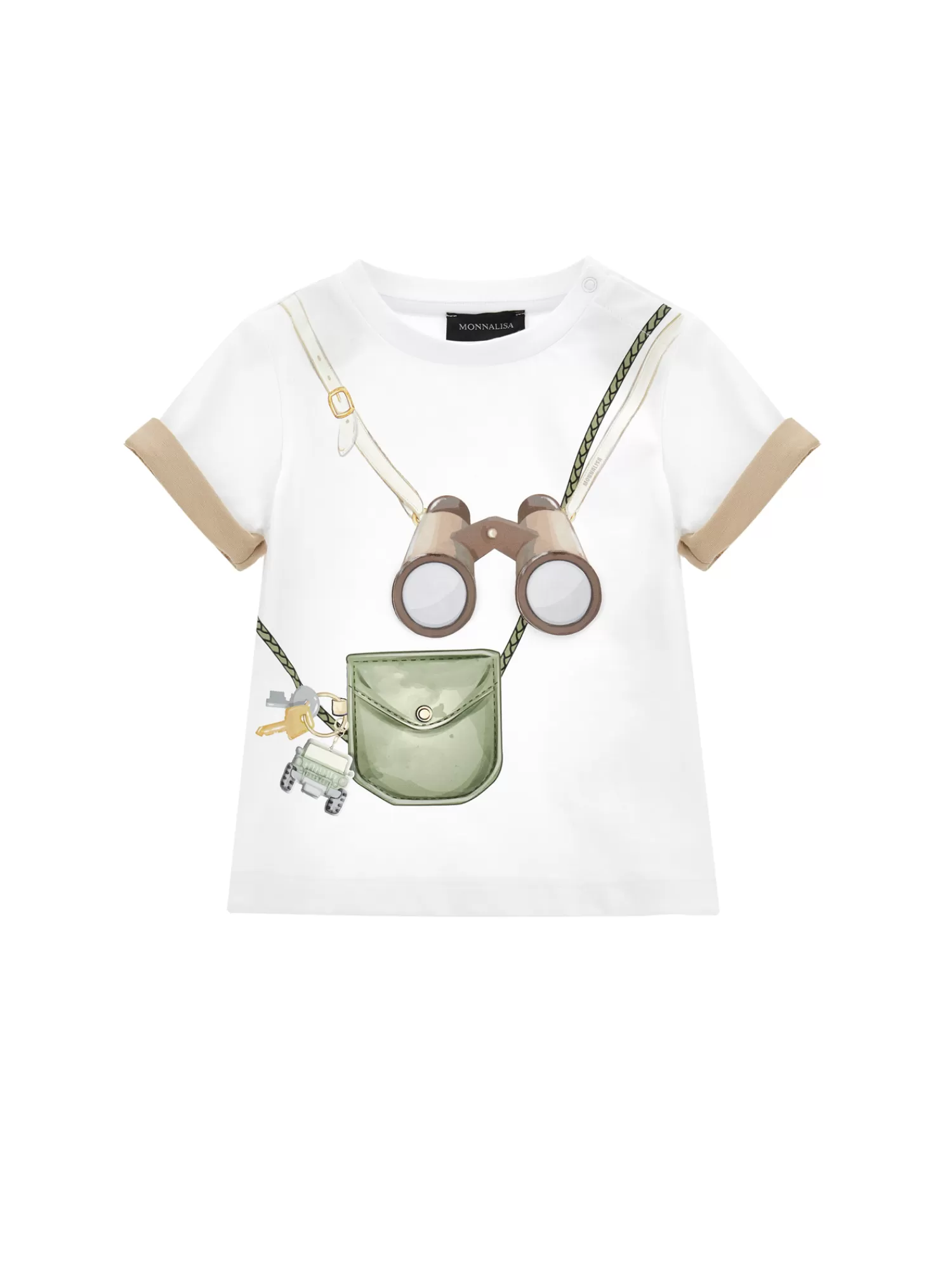 Bambino Monnalisa T-shirt con maniche a risvolto