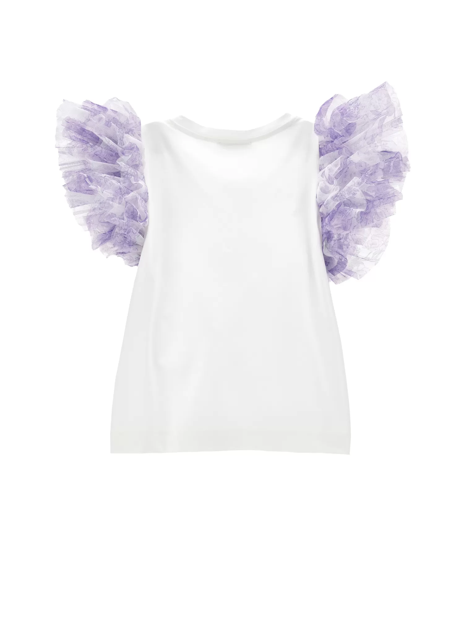 Monnalisa T-shirt con maniche tulle