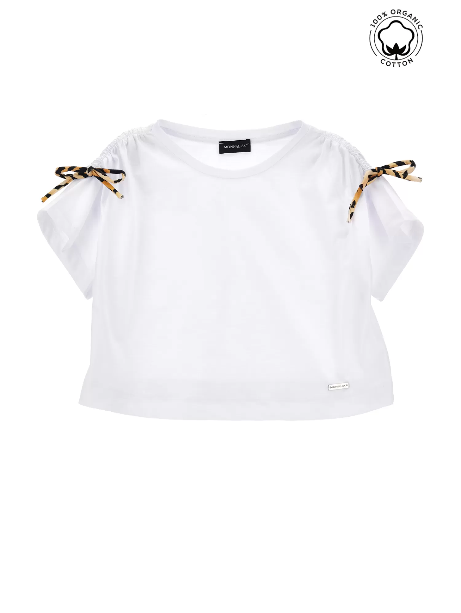 Monnalisa T-shirt cotone organico cropped