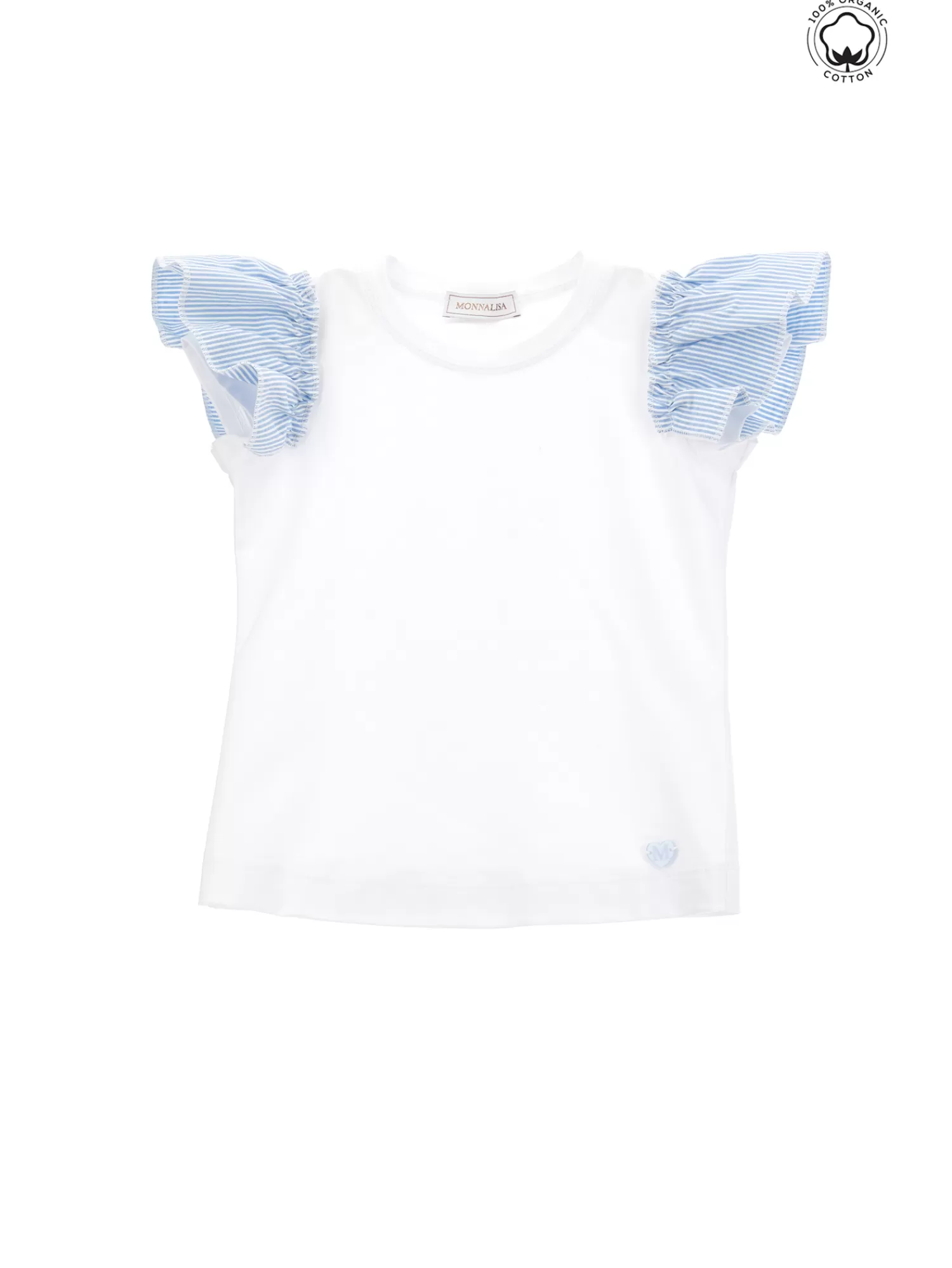 Monnalisa T-shirt cotone organico volants