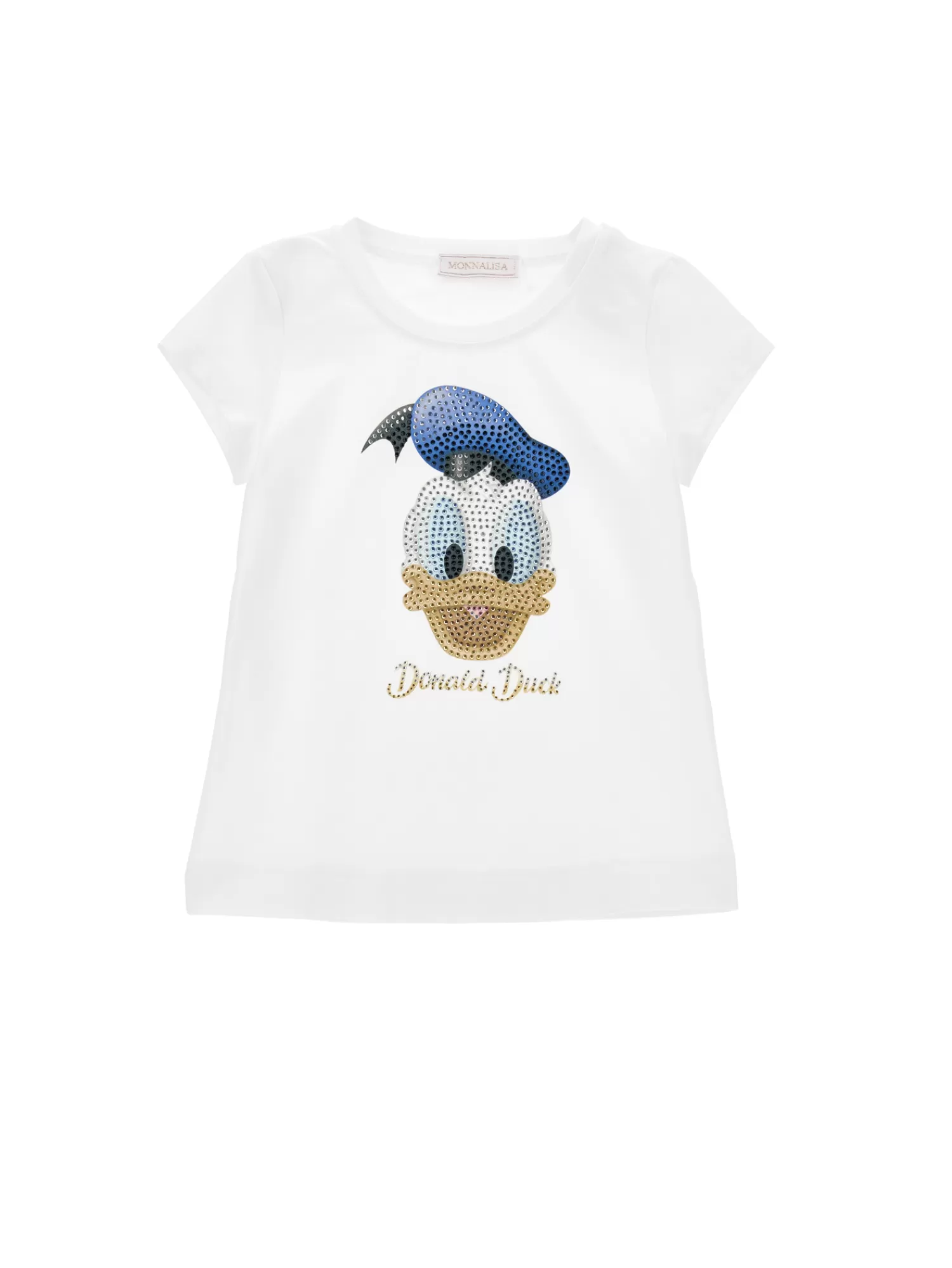 Monnalisa T-shirt Donald Duck strass