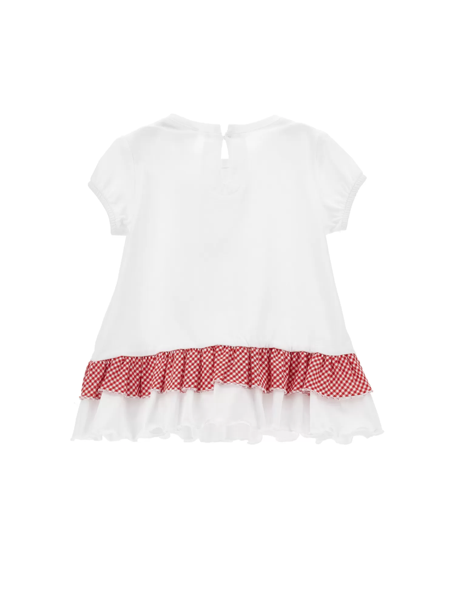 Monnalisa T-shirt jersey cotone con balza