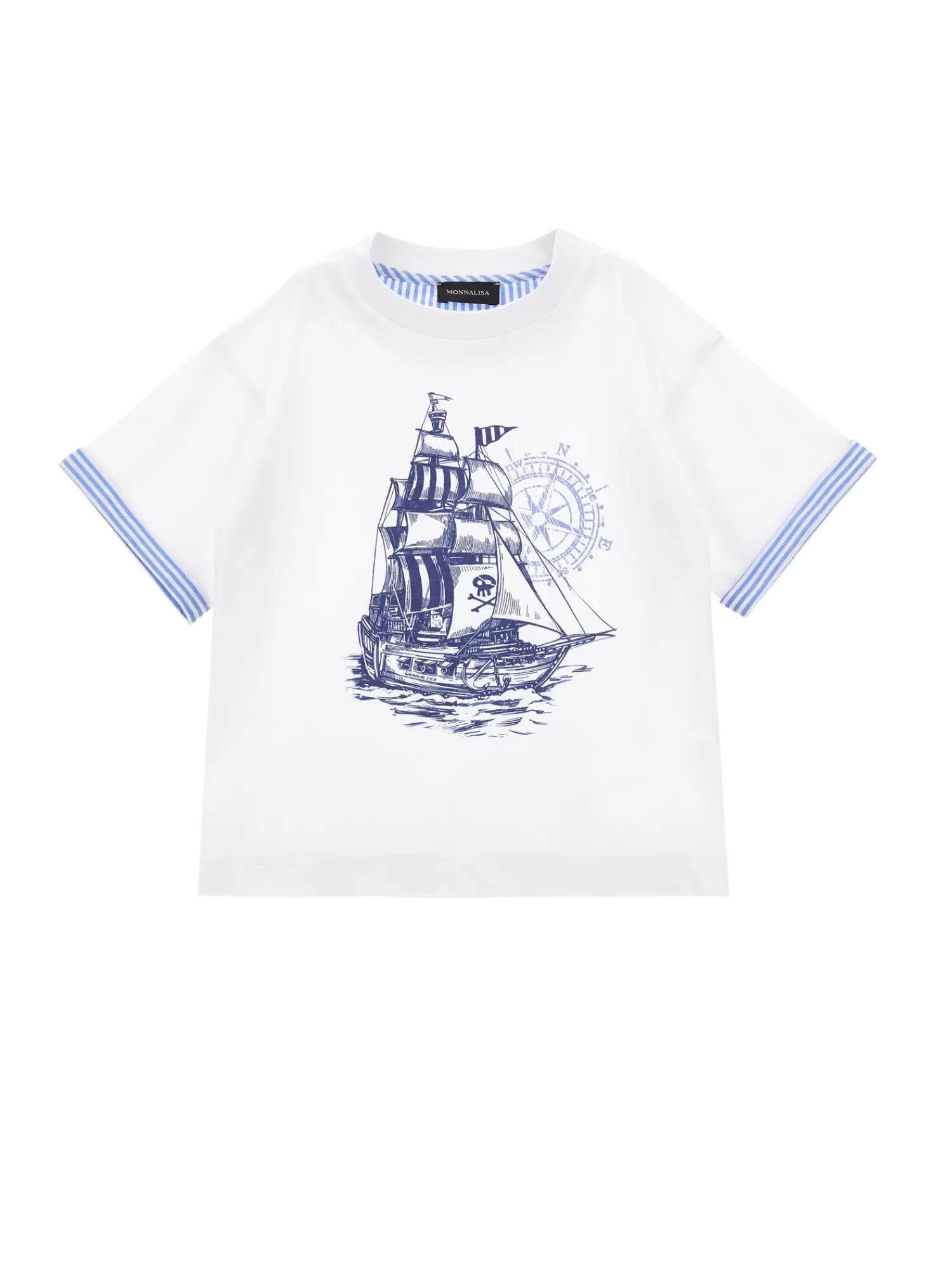 Bambino Monnalisa T-shirt jersey stampa pirati