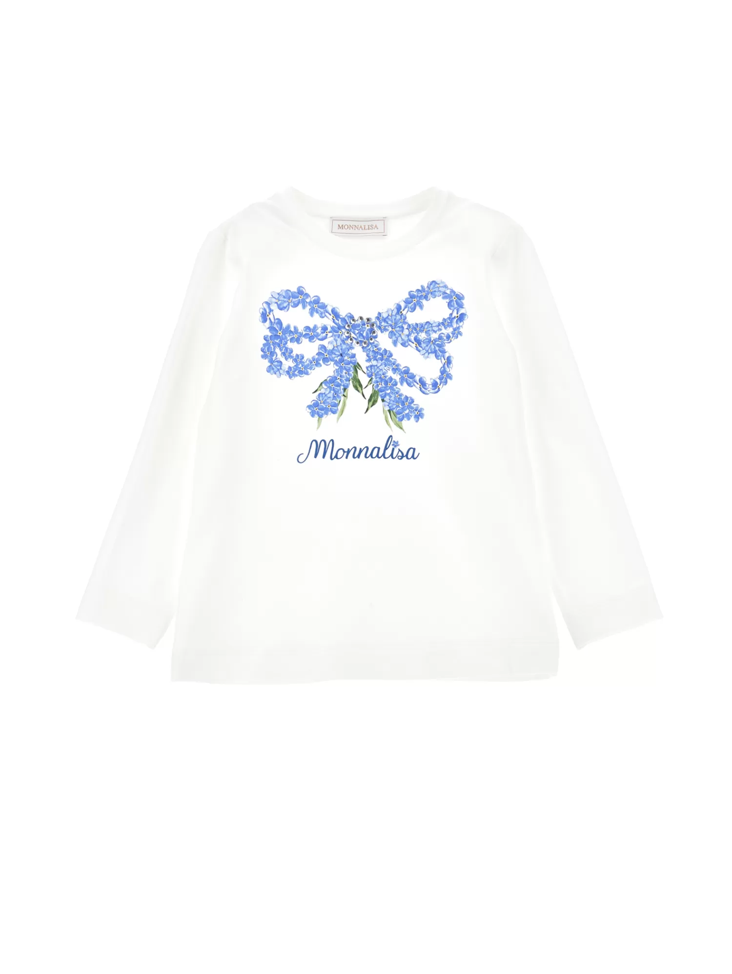 Monnalisa T-shirt maniche lunghe con fiocco