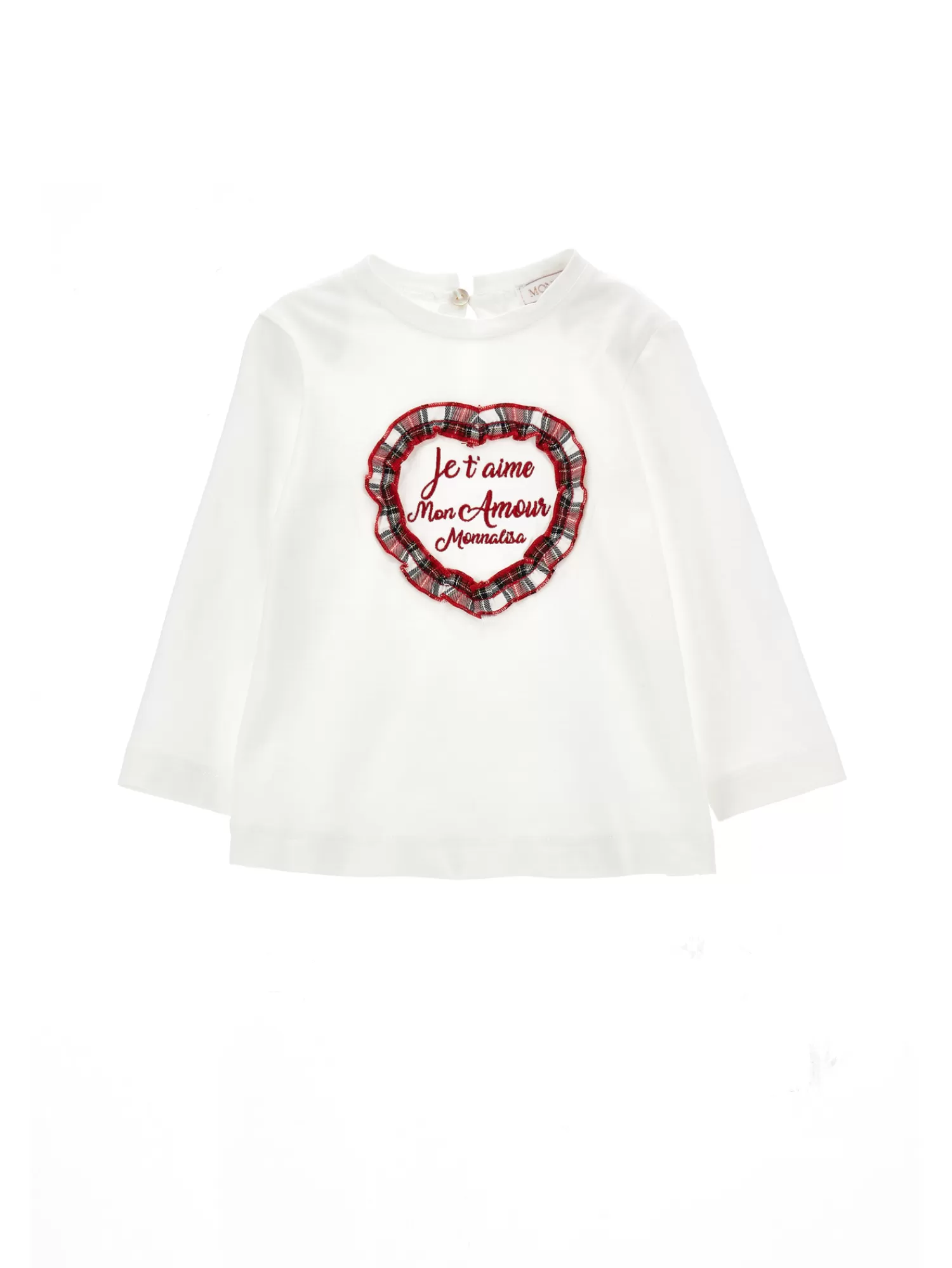 Monnalisa T-shirt Mon Amour tartan