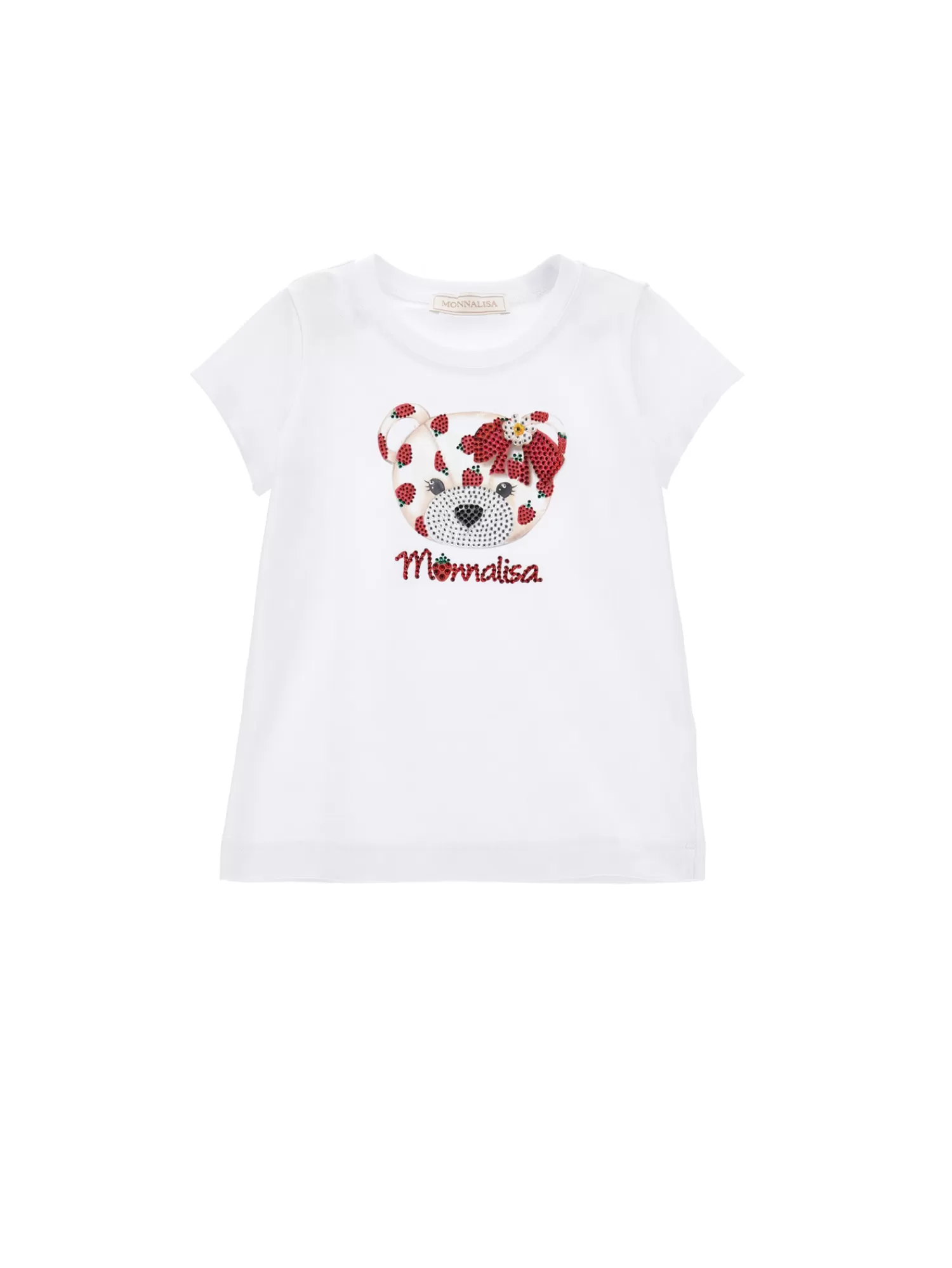 Monnalisa T-shirt teddy bear strass