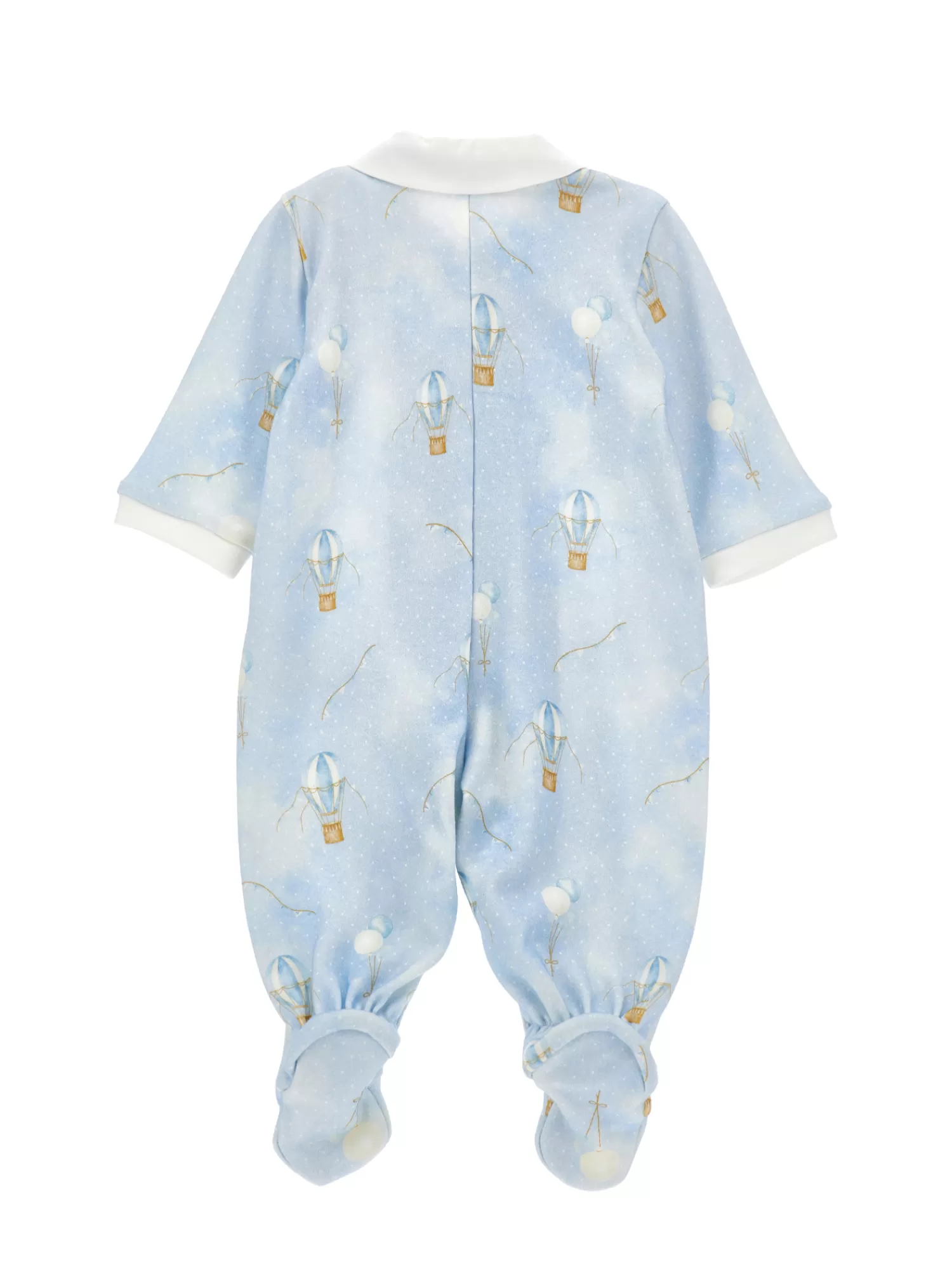 Bambino Monnalisa Tutina cotone allover con colletto